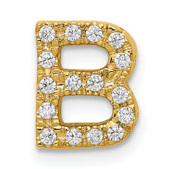 10K Diamond Letter B Initial Charm