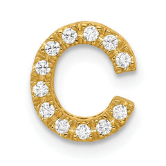 10K Diamond Letter C Initial Charm