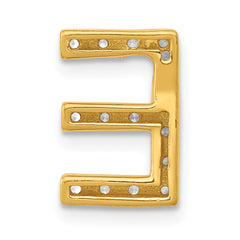 10K Diamond Letter E Initial Charm