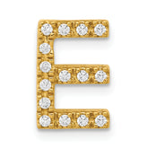 10K  Diamond Letter E Initial Charm