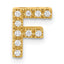 10K Diamond Letter F Initial Charm