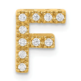 10K  Diamond Letter F Initial Charm