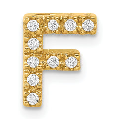 10K Diamond Letter F Initial Charm