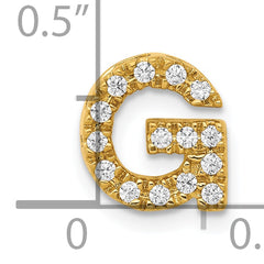 10K Diamond Letter G Initial Charm