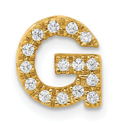 10K Diamond Letter G Initial Charm