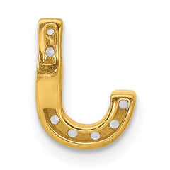 10K Diamond Letter J Initial Charm