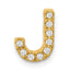 10K Diamond Letter J Initial Charm