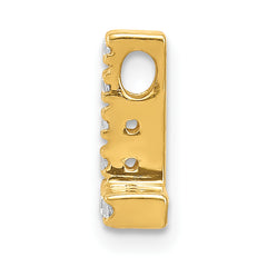 10K Diamond Letter L Initial Charm