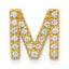 10K Diamond Letter M Initial Charm