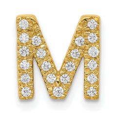 10K Diamond Letter M Initial Charm