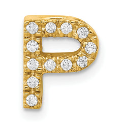 10K Diamond Letter P Initial Charm