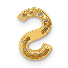 10K Diamond Letter S Initial Charm