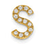 10K Diamond Letter S Initial Charm