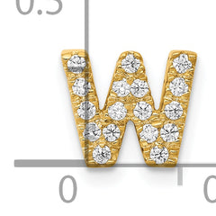 10K Diamond Letter W Initial Charm