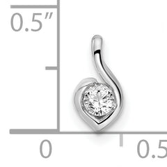 14k White Gold 1/6 carat Lab Grown Diamond VS/SI+ G+ Complete Fashion Pendant