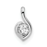 14k White Gold 1/6 carat Lab Grown Diamond VS/SI+ G+ Complete Fashion Pendant