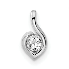 14k White Gold 1/6 carat Lab Grown Diamond VS/SI+ G+ Complete Fashion Pendant