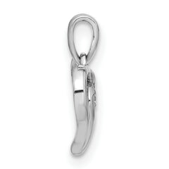 14k White Gold 1/10 carat Lab Grown Diamond VS/SI+ G+ Complete Heart Pendant