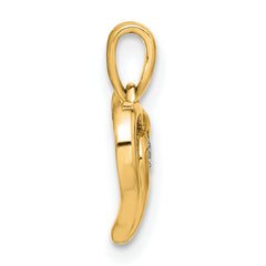 14k 1/10 carat Lab Grown Diamond VS/SI+ G+ Complete Heart Pendant