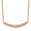 True Origin 14K Rose Gold 1/2 carat Lab Grown Diamond VS+ F+ 18 in Complete Fashion Bar Necklace