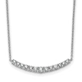 True Origin 14K White Gold 1/2 carat Lab Grown Diamond VS+ F+ 18 in Complete Fashion Bar Necklace