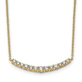True Origin 14K Yellow Gold 1/2 carat Lab Grown Diamond VS+ F+ 18 in Complete Fashion Bar Necklace
