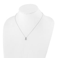 14k White Gold 1/3 carat Lab Grown Diamond VS/SI+ G+ 18 inch Pendant Necklace