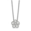 Lab-Grown Diamond Floral Necklace in 14K White Gold (1/2 ct. tw.), 18 Inch - Sophia Jewelers