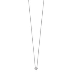 10k White Gold 1/4 carat Lab Grown Diamond VS/SI+ G+ Complete 18 inch Bloom Pendant Necklace