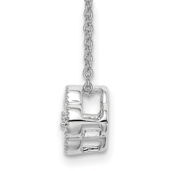 10k White Gold 1/4 carat Lab Grown Diamond VS/SI+ G+ Complete 18 inch Bloom Pendant Necklace