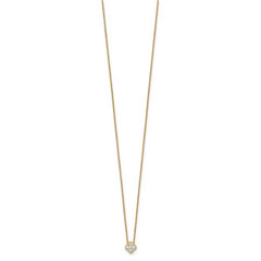 10k 1/4 carat Lab Grown Diamond VS/SI+ G+ Complete 18 inch Bloom Pendant Necklace