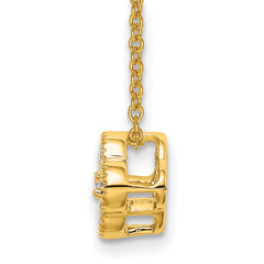 10k 1/4 carat Lab Grown Diamond VS/SI+ G+ Complete 18 inch Bloom Pendant Necklace