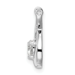 14k White Gold 1/5 carat Lab Grown Diamond VS/SI+ G+ Complete Teardrop Chain Slide Pendant