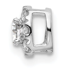 14k White Gold 1/3 carat Lab Grown Diamond VS/SI+ G+ Complete Cushion Halo Chain Slide Pendant