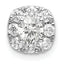 14k White Gold 1/2 carat Lab Grown Diamond VS/SI+ G+ Complete Cushion Halo Chain Slide Pendant