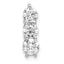 14k White Gold 3/4 carat Lab Grown Diamond VS/SI+ G+ Three Stone Chain Slide Pendant