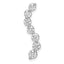 14k White Gold 3/4 carat Lab Grown Diamond VS/SI+ G+ Seven Stone Curved Bar Chain Slide Pendant