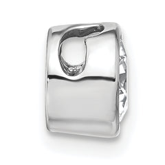 14k White Gold 1 carat Lab Grown Diamond VS/SI+ G+ Round Complete Bezel Chain Slide Pendant