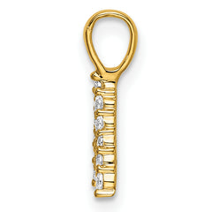 14k 1/8 carat Lab Grown Diamond VS/SI+ G+ Complete Letter A Initial Pendant