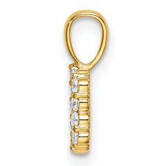 14k 1/8 carat Lab Grown Diamond VS/SI+ G+ Complete Letter B Intitial Pendant