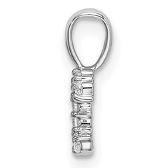 14k White Gold 1/10 carat Lab Grown Diamond VS/SI+ G+ Complete Letter C Initial Pendant