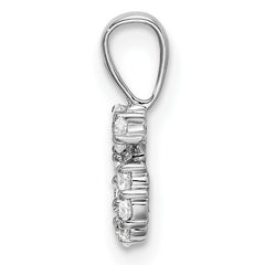 14k White Gold 1/8 carat Lab Grown Diamond VS/SI+ G+ Complete Letter G Intitial Pendant