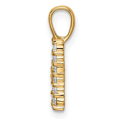 14k 1/6 carat Lab Grown Diamond VS/SI+ G+ Complete Letter H Initial Pendant