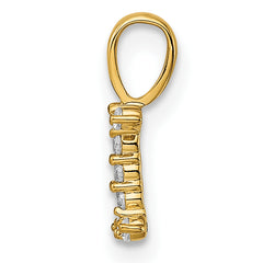 14k 1/10 carat Lab Grown Diamond VS/SI+ G+ Complete Letter I Initial Pendant