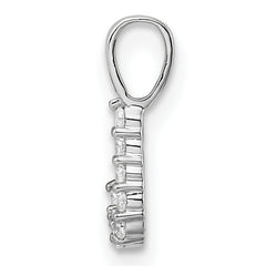 14k White Gold 1/10 carat Lab Grown Diamond VS/SI+ G+ Complete Letter J Initial Pendant