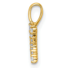 14k 1/8 carat Lab Grown Diamond VS/SI+ G+ Complete Letter K Initial Pendant