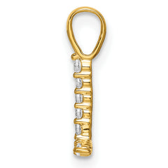 14k 1/10 carat Lab Grown Diamond VS/SI+ G+ Complete Letter L Initial Pendant