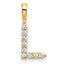 14k 1/10 carat Lab Grown Diamond VS/SI+ G+ Complete Letter L Initial Pendant