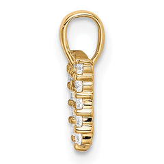 14k 1/6 carat Lab Grown Diamond VS/SI+ G+ Complete Letter M Initial Pendant