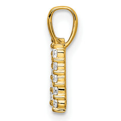 14k 1/6 carat Lab Grown Diamond VS/SI+ G+ Complete Letter N Initial Pendant